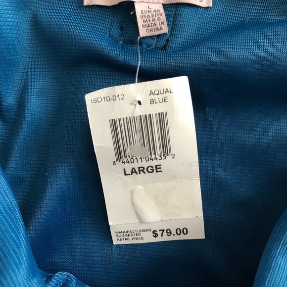 NWT Plastic Island Aqua Blue Dress - Picture 5 of 5
